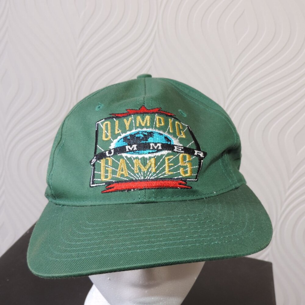 Vintage Atlanta 1996 Olympic Games green Embroidered Logo Snapback Hat Cap NWOT